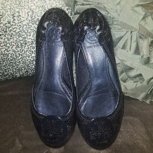 Tory Burch navy flats size 8